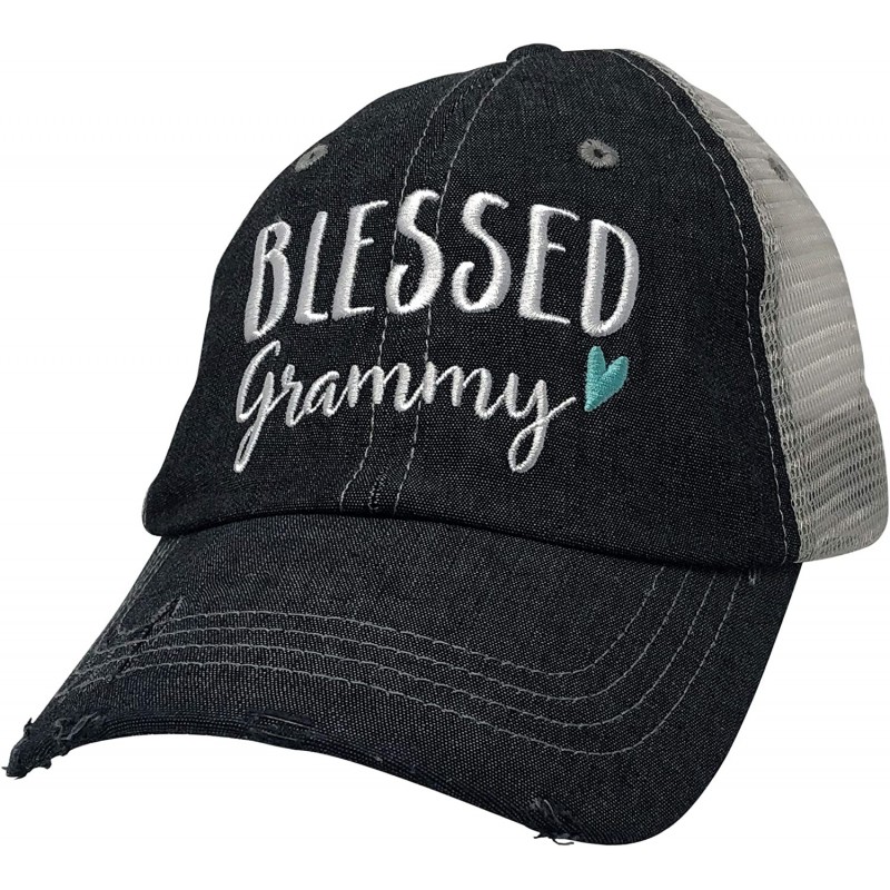 Baseball Caps Blessed Grammy Embroidered Baseball Hat Mesh Trucker Style Hat Cap Mothers Day Pregnancy Announcement Dark Grey...