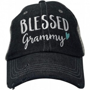 Baseball Caps Blessed Grammy Embroidered Baseball Hat Mesh Trucker Style Hat Cap Mothers Day Pregnancy Announcement Dark Grey...