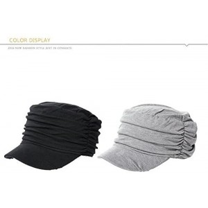 Newsboy Caps 2019 New Womens Newsboy Cabbie Beret Cap Cloche Cotton Painter Visor Hats - 1085_black - CD128KS02KD $17.32