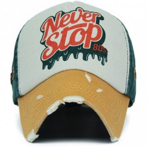 Baseball Caps Distressed Curved Brim Trucker Hat Structured Printed Baseball Cap - Color10 - CE12FIQ9IA9 $17.48