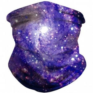 Balaclavas Unisex Seamless Rave Multifunctional Headwear Face Mask Headband Neck Gaiter - Purple Galaxy - CG197UWTSAG $9.83