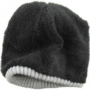 Skullies & Beanies Men Women Knit Winter Warmers Hat Daily Slouchy Hats Beanie Skull Cap - 3.04) Very Warm Light Gray - CH18G...