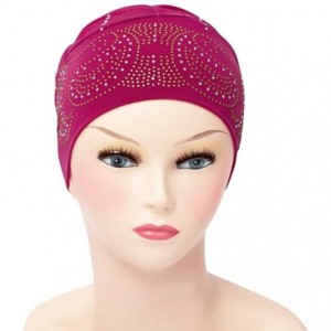Skullies & Beanies Royal Snood Underscarf Beanie Hijab Cap Ruched with Rhinestones - Teal Green - C918OUX4HEY $14.85