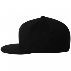 Baseball Caps Flexfit Flat Bill Cap - Black - C311664IFT9 $13.09
