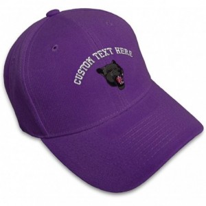 Baseball Caps Custom Baseball Cap Panther Head Embroidery Acrylic Dad Hats for Men & Women - Purple - CQ18SI5HKWW $13.65