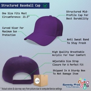 Baseball Caps Custom Baseball Cap Panther Head Embroidery Acrylic Dad Hats for Men & Women - Purple - CQ18SI5HKWW $13.65