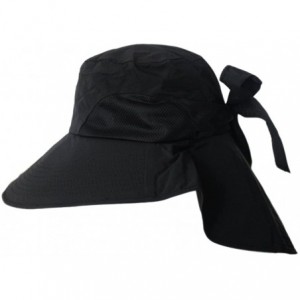 Sun Hats Women's UV Sun Protect Summer Beach Wide Large Big Brim Hat Visor Side Flower - Black - C711LS2CKL3 $11.74