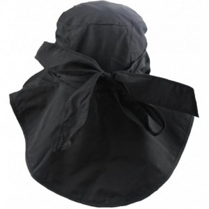 Sun Hats Women's UV Sun Protect Summer Beach Wide Large Big Brim Hat Visor Side Flower - Black - C711LS2CKL3 $11.74