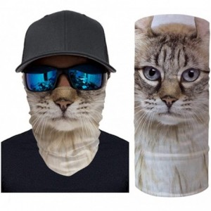 Balaclavas Cool 3D Animal Print Bandana Neck Gaiter Scarf Dust Wind Balaclava Headband for Men Women - Cat - CG197ZSIZR0 $24.76
