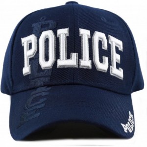 Baseball Caps Law Enforcement 3D Embroidered Baseball One Size Cap - 01. Police-navy - C418ELUSYIO $25.64