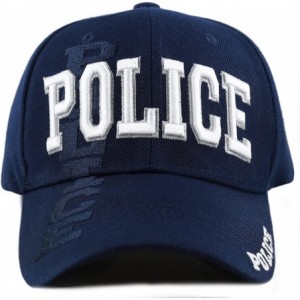 Baseball Caps Law Enforcement 3D Embroidered Baseball One Size Cap - 01. Police-navy - C418ELUSYIO $14.85