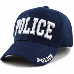Baseball Caps Law Enforcement 3D Embroidered Baseball One Size Cap - 01. Police-navy - C418ELUSYIO $14.85
