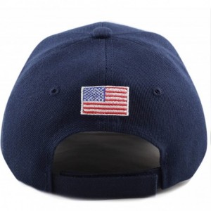 Baseball Caps Law Enforcement 3D Embroidered Baseball One Size Cap - 01. Police-navy - C418ELUSYIO $14.85