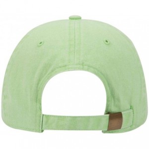 Baseball Caps 6 Panel Low Profile Garment Washed Pigment Dyed Baseball Cap - Lime - CU180D568DC $13.46
