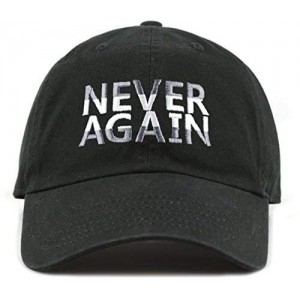 Baseball Caps Never Again & Enough School Walk Out & Gun Control Embroidered Cotton Baseball Cap Hat - Never Again-black2 - C...