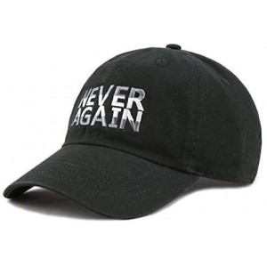 Baseball Caps Never Again & Enough School Walk Out & Gun Control Embroidered Cotton Baseball Cap Hat - Never Again-black2 - C...