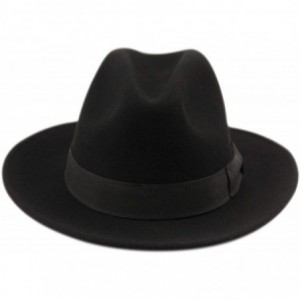 Fedoras Men's Wool Felt Outback Hat - He51black - CL18LHLR6L0 $41.75