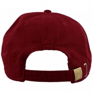 Baseball Caps Baseball Caps Dad Hats 100% Cotton Polo Style Plain Blank Adjustable Size - Wine - CE18EZG3N2G $10.80