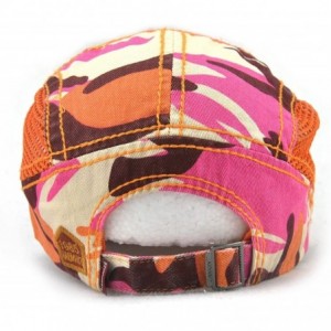 Newsboy Caps Men's Knitted Wool Duckbill Hat Warm Newsboy Flat Scally Cap - Orange-with Side Mesh - CM17YC0X39Q $11.94