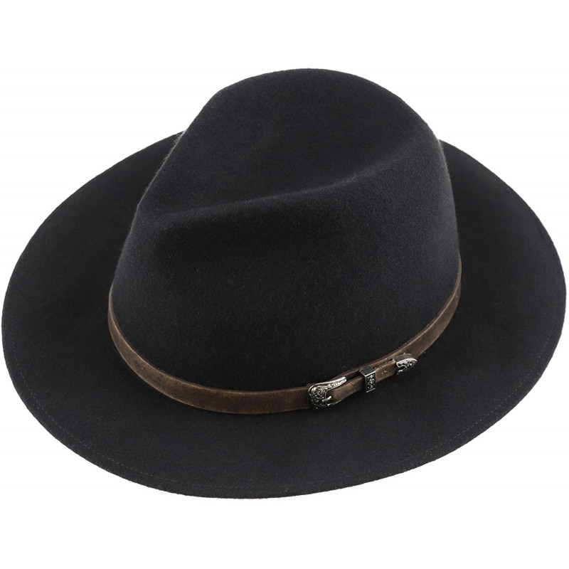 Fedoras Vintage Adjustable Australian - Black1 - CY18S7HGLUH $20.00