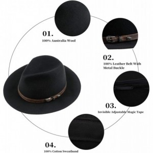 Fedoras Vintage Adjustable Australian - Black1 - CY18S7HGLUH $20.00