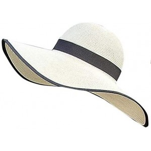 Sun Hats Womens' Foldable Sun Hat Wide Brim Fedora Straw Beach Hat UV UPF 50 for Summer - C218TRZ4YMN $10.46