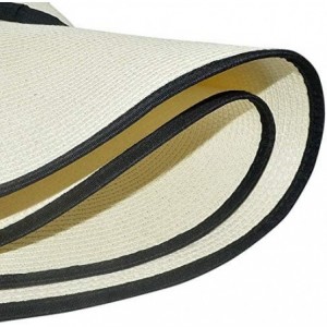 Sun Hats Womens' Foldable Sun Hat Wide Brim Fedora Straw Beach Hat UV UPF 50 for Summer - C218TRZ4YMN $10.46