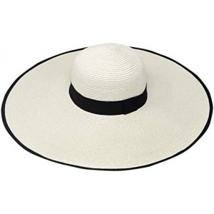 Sun Hats Womens' Foldable Sun Hat Wide Brim Fedora Straw Beach Hat UV UPF 50 for Summer - C218TRZ4YMN $10.46
