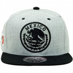 Baseball Caps Mexico Eagle Embroidery Snapback Hat Adjustable Mexico Flag Baseball Cap - Light Gray/ Black - CO193SINRWZ $10.68