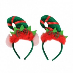 Headbands Christmas Headband Hair Hoop Elf Hat Headbands Holiday Party Headwear Santa Fashion Elf Hair Band 2Pcs - CV18XLWL80...