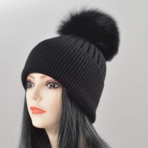 Skullies & Beanies Cashmere Cuffed Stocking - Black - C618ZT8L63D $30.94