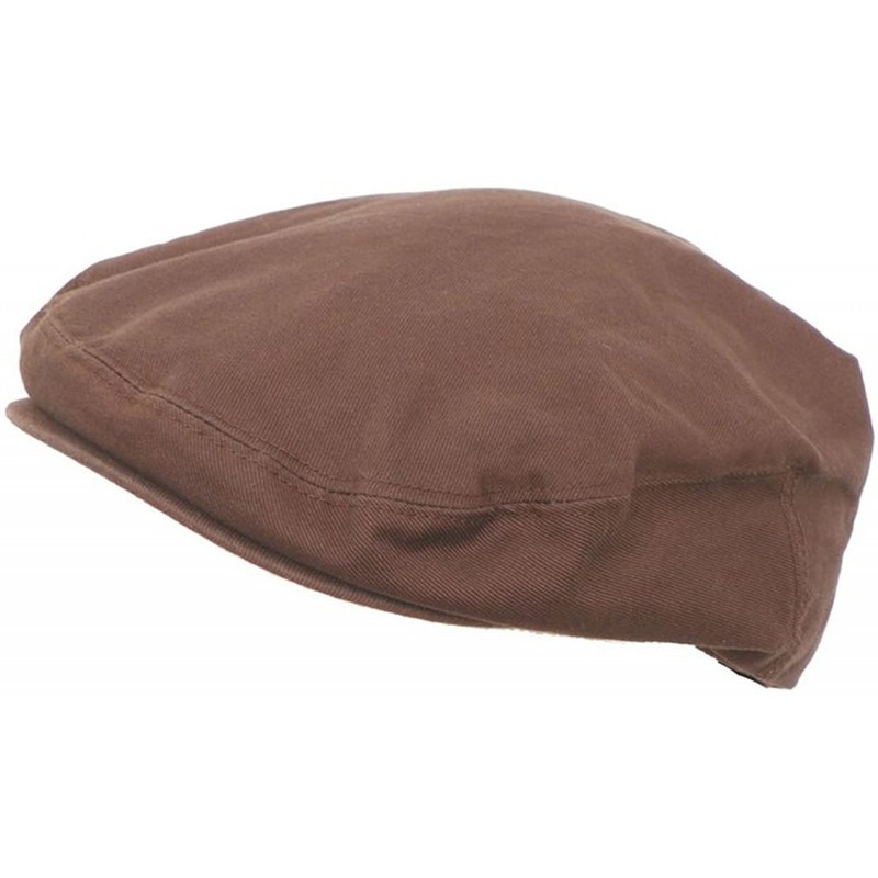 Newsboy Caps Summer Cotton Ivy Scally Driving Hat Newsboy Golf Cap - Brown - CW12IGO5BWZ $15.10