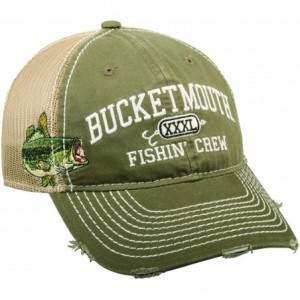 Baseball Caps Adjustable Closure Bucket Mouth Fishing Crew Cap- Olive/Khaki - CN11CDUN0P9 $10.28