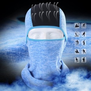 Balaclavas Original Double Layer Fleece - Heavyweight Neck Warmer Balaclava - Warm - Blue 04 - CD18GE7M4GS $13.69