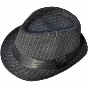 Fedoras Men's Women's Manhattan Structured Gangster Trilby Fedora Hat - S_charcoal Grey - CG11N2MFKA9 $13.20