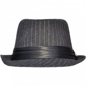 Fedoras Men's Women's Manhattan Structured Gangster Trilby Fedora Hat - S_charcoal Grey - CG11N2MFKA9 $13.20