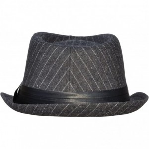 Fedoras Men's Women's Manhattan Structured Gangster Trilby Fedora Hat - S_charcoal Grey - CG11N2MFKA9 $13.20