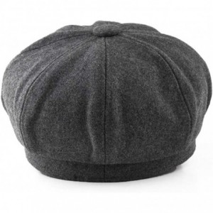 Berets Womens Fall Winter Classic Newsboy Cabbie Beret Hat Soft Warm Wool Octagonal Cap - Grey - C018Q8TMA5O $14.02