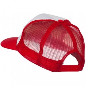 Baseball Caps Breast Cancer Logo Embroidered Foam Front Mesh Back Cap - Red White Red - CG11LUGZ6JF $21.83