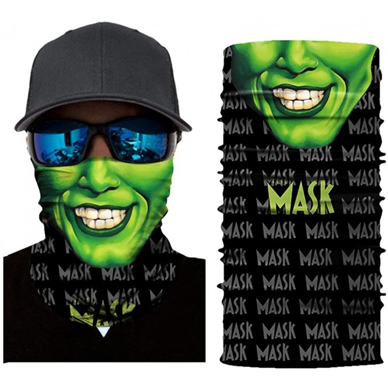Balaclavas 3D Face Mask Seamless Bandana Unisex Headscarf UV Protection Scarf - Green 9 - CL199ZWI59W $9.76