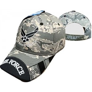 Baseball Caps United States Air Force Officially Licensed Men's Adjustable Baseball Caps - Camo - C818EZA5CWM $12.67