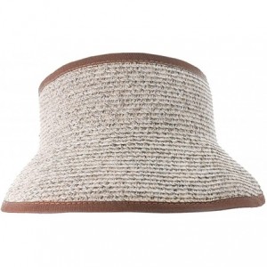 Visors Multicolor Travel Friendly Packable Wide Brim Roll Up Visor - Beige Mix - CC11WYQWVLV $8.02