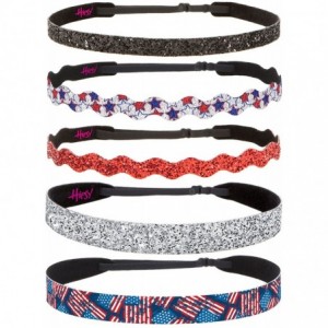 Headbands Women's American Flag 4th of July Adjustable Headband Gift Packs (5pk American Flag Multi Pack) - CE18E0TT50O $25.23