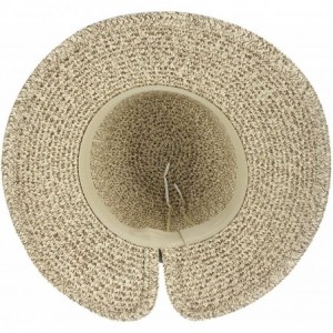 Sun Hats Women Straw Hats Wide Brim Foldable Packable Roll up Cap Summer UV Protection Beach Sun Hat UPF50+ - Khaki - C4194S2...