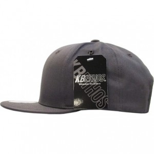Baseball Caps Classic Snapback Hat Blank Cap - Cotton & Wool Blend Flat Visor - (2.3) Dark Gray - CQ11ZC2TEYL $13.93
