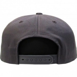 Baseball Caps Classic Snapback Hat Blank Cap - Cotton & Wool Blend Flat Visor - (2.3) Dark Gray - CQ11ZC2TEYL $13.93