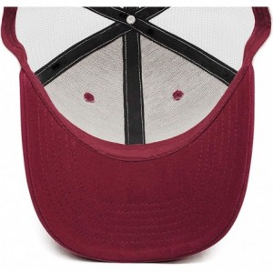 Baseball Caps Unisex Dad Cap Trucker Hat Casual Breathable Baseball Snapback - Maroon-3 - CJ18Q7M0ORC $15.51