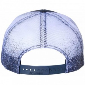 Baseball Caps Printed Mesh-Back Trucker Cap - 112PM - Navy/ Navy to White Fade - C918UC7QQ7I $9.14