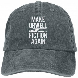 Baseball Caps Make Orwell Fiction Again Dad Hat Adjustable Baseball Cap Mesh Hat Trucker Caps - Asphalt - CD18IMQ822Q $16.00
