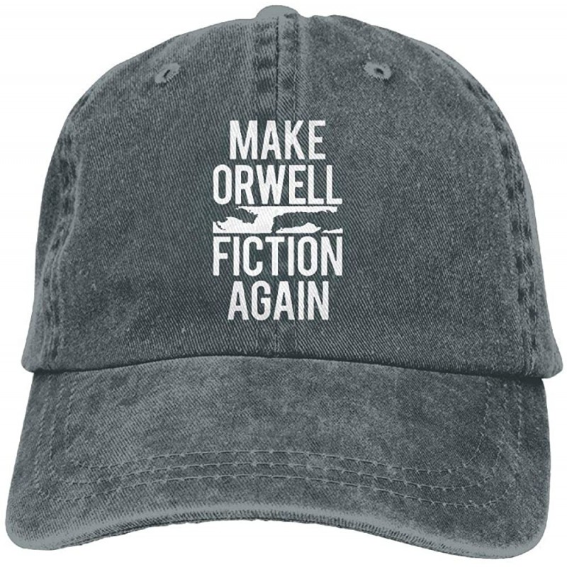 Baseball Caps Make Orwell Fiction Again Dad Hat Adjustable Baseball Cap Mesh Hat Trucker Caps - Asphalt - CD18IMQ822Q $16.00